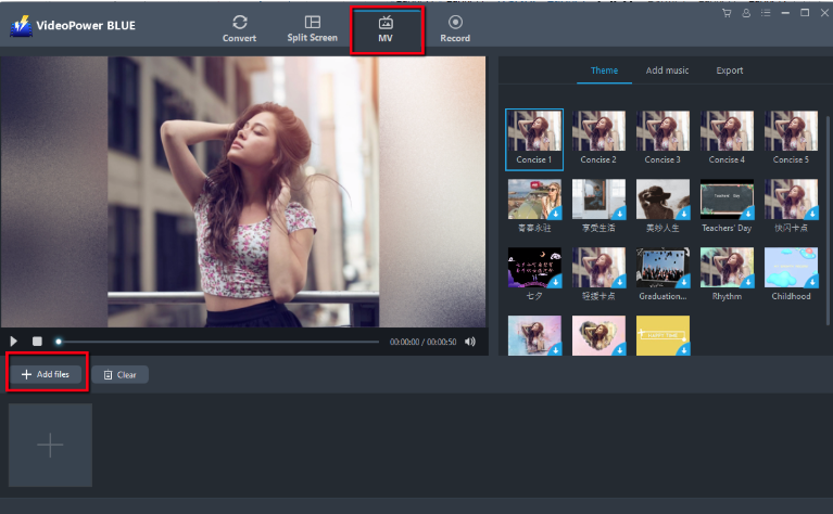 add audio to images, VideoPower BLUE, add files