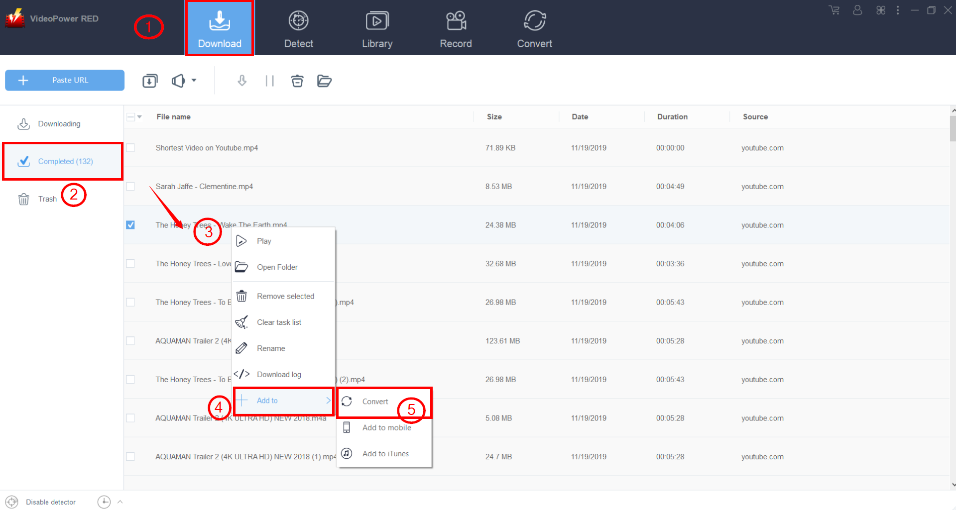 ビデオパワーレッド、ビデオパワーレッドで音量を調整