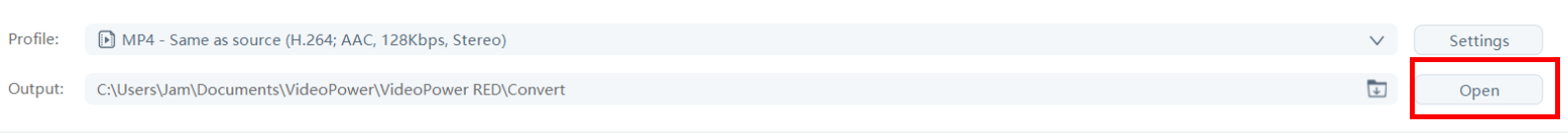 ビデオパワーレッド、ビデオパワーレッドで音量を調整