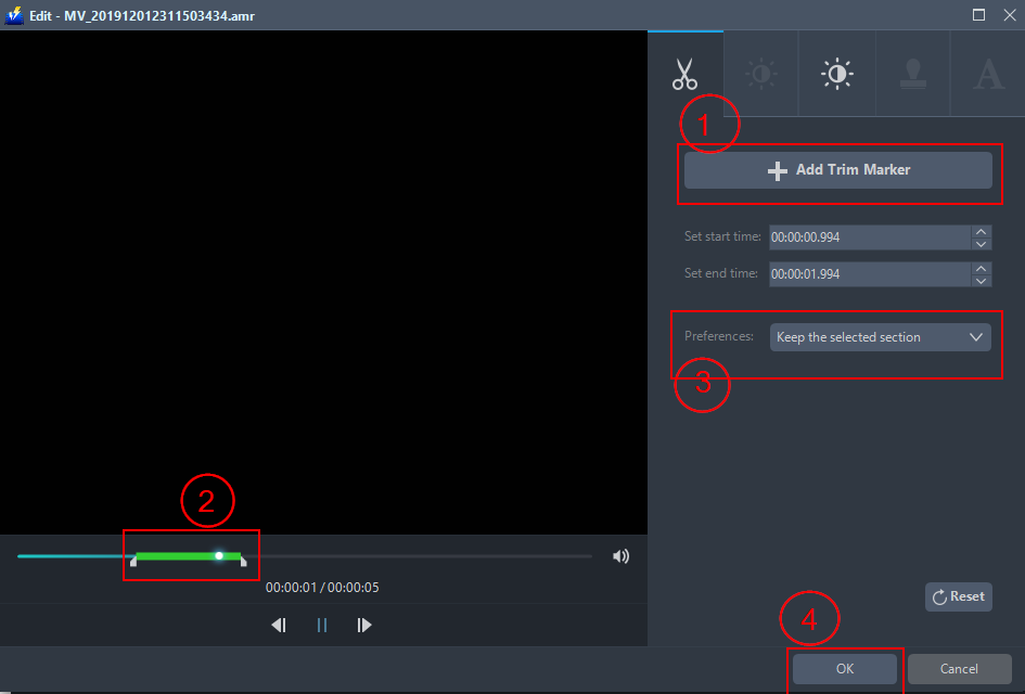 Best Video Converter Software, VideoPower BLUE, add trim