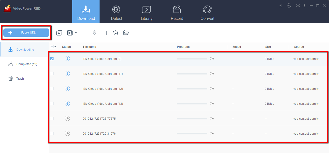 Non-f4f video downloader, The best video downloader, VideoPower RED, paste and download