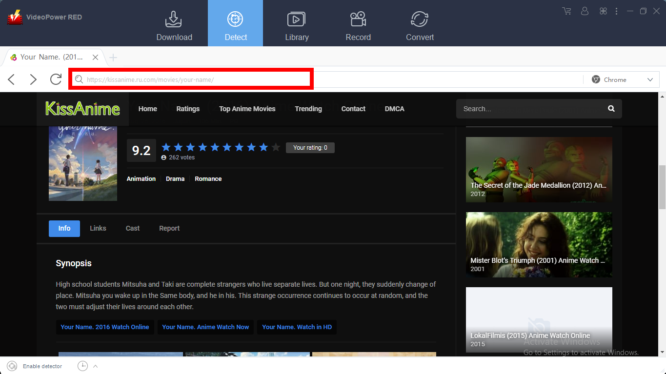 Best Anime Video Downloader, VideoPower RED, embedded browser