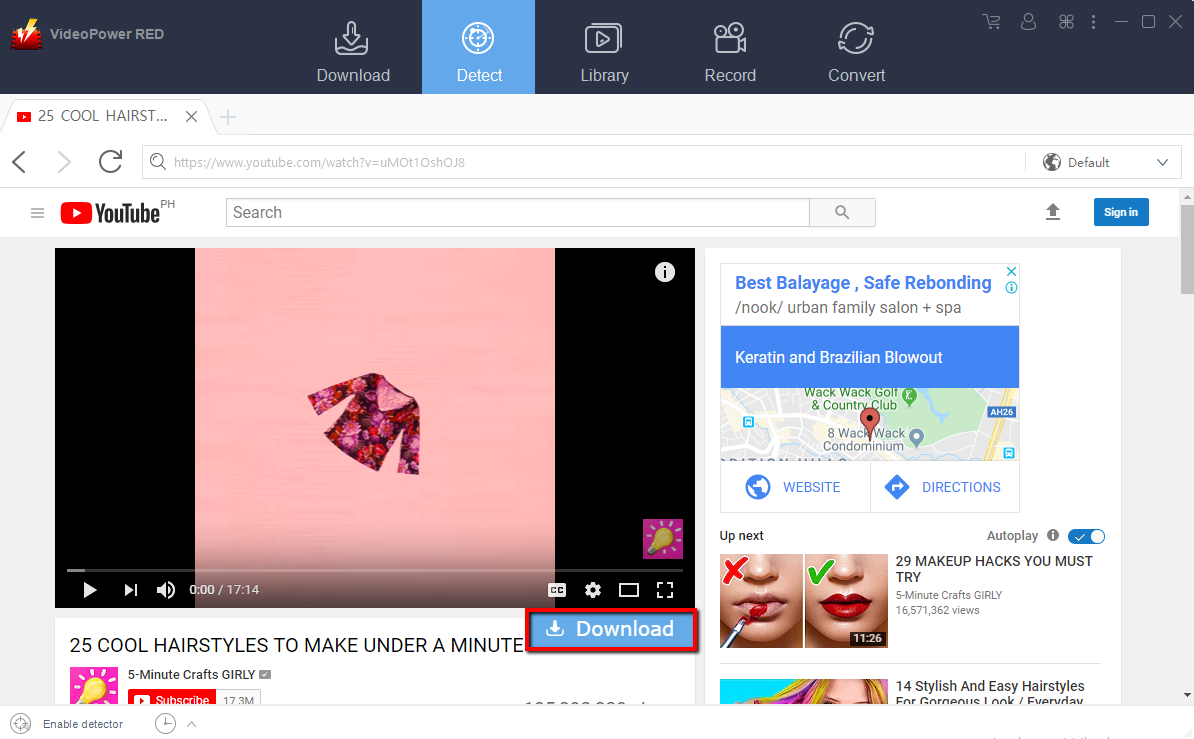  ダウンロード YouTube ビデオ, 最高のビデオダウンローダー, ビデオパワーレッド, 自動検出,