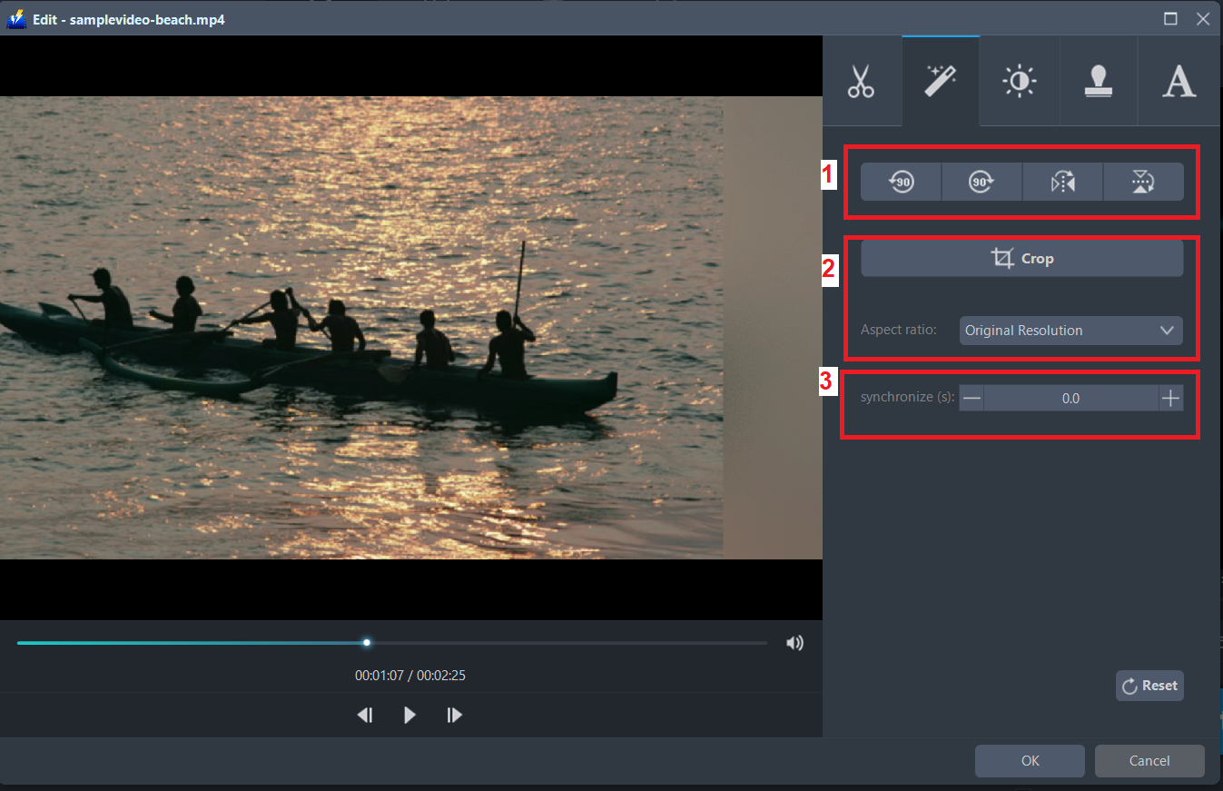 best video cutting software, VideoPower BLUE, crop.
