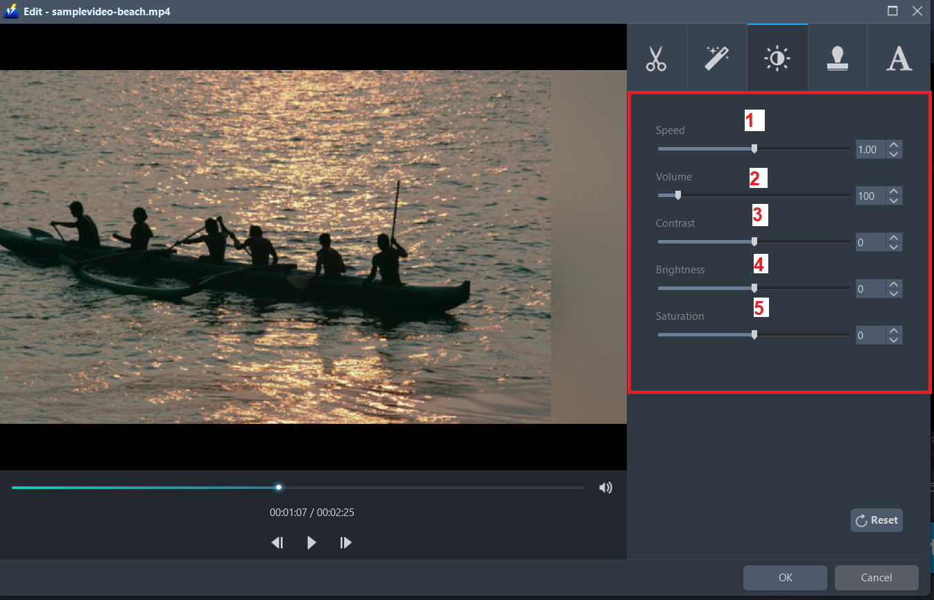 best video cutting software, VideoPower BLUE, video editor program, image tone.