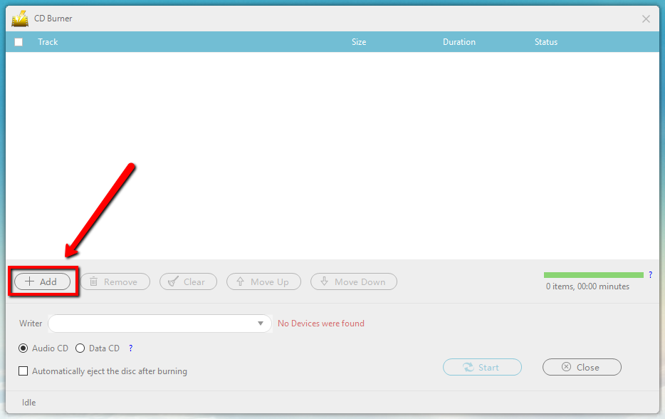 お気に入りの音楽を書き込む、ビデオパワーイエロー、ファイルを追加します。