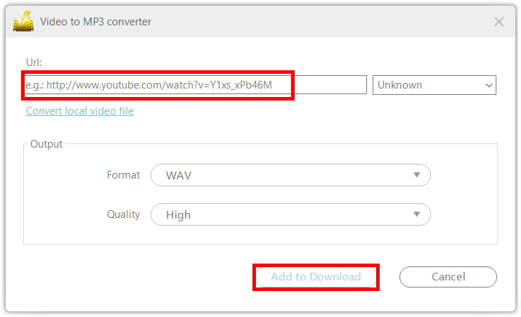 burn YouTube music to a CD, VideoPower YELLOW, copy and paste the YouTube URL