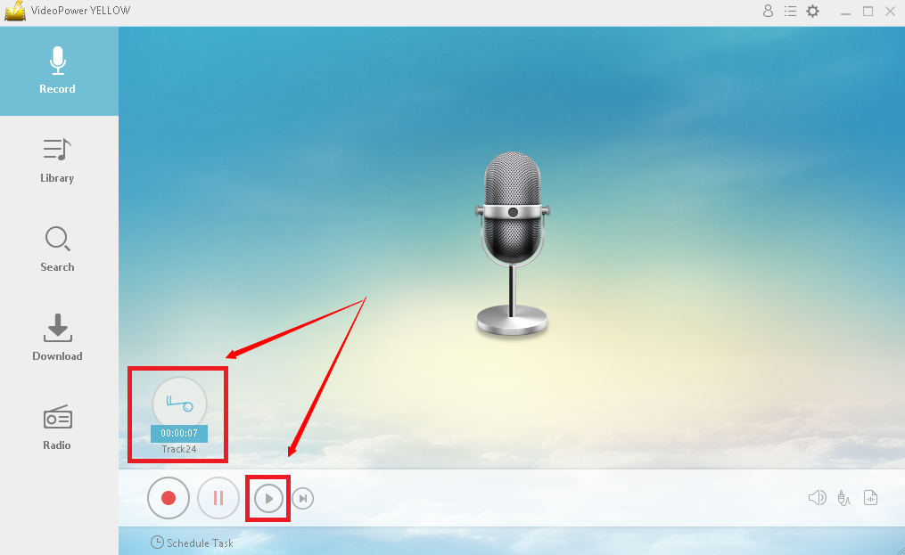 VideoPower YELLOW, Record Internet Sound, check recording