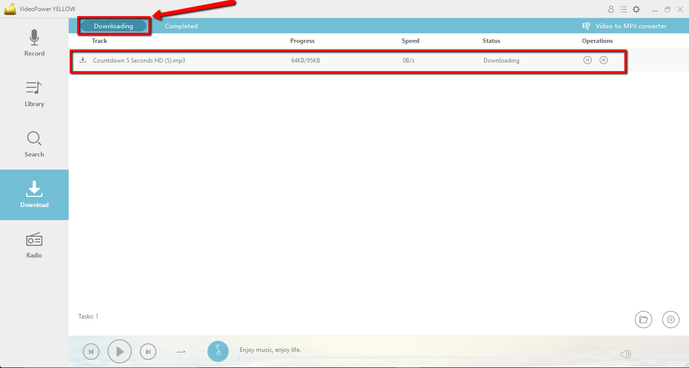  convert 4k YouTube video to MP3, VideoPower YELLOW, download file
