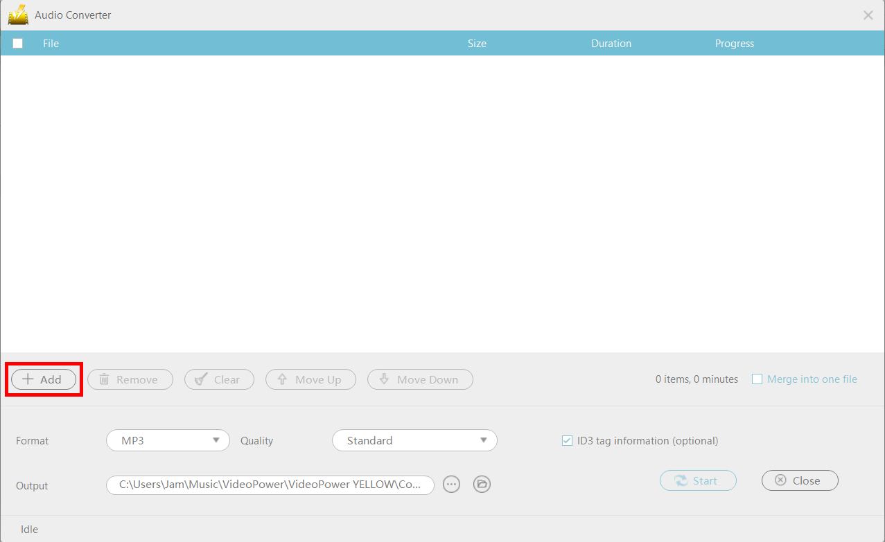 convert MP4 to MP3, VideoPower YELLOW