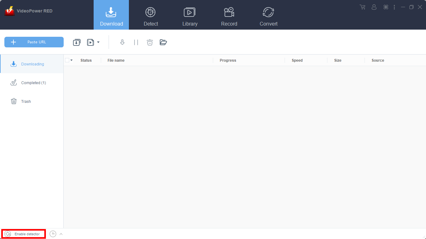 VideoPower RED, Download MTV Videos, enable the detector