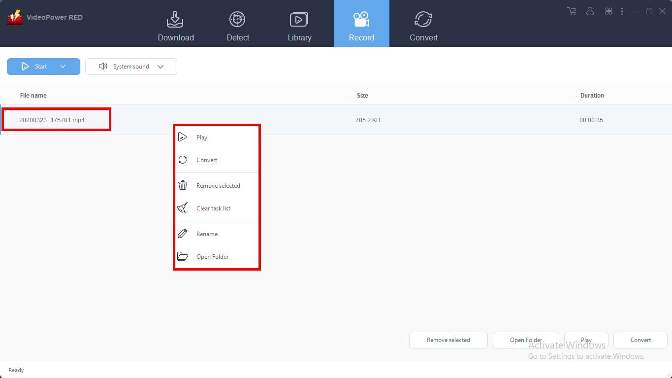 VideoPower RED, Download MTV Videos, recorded list