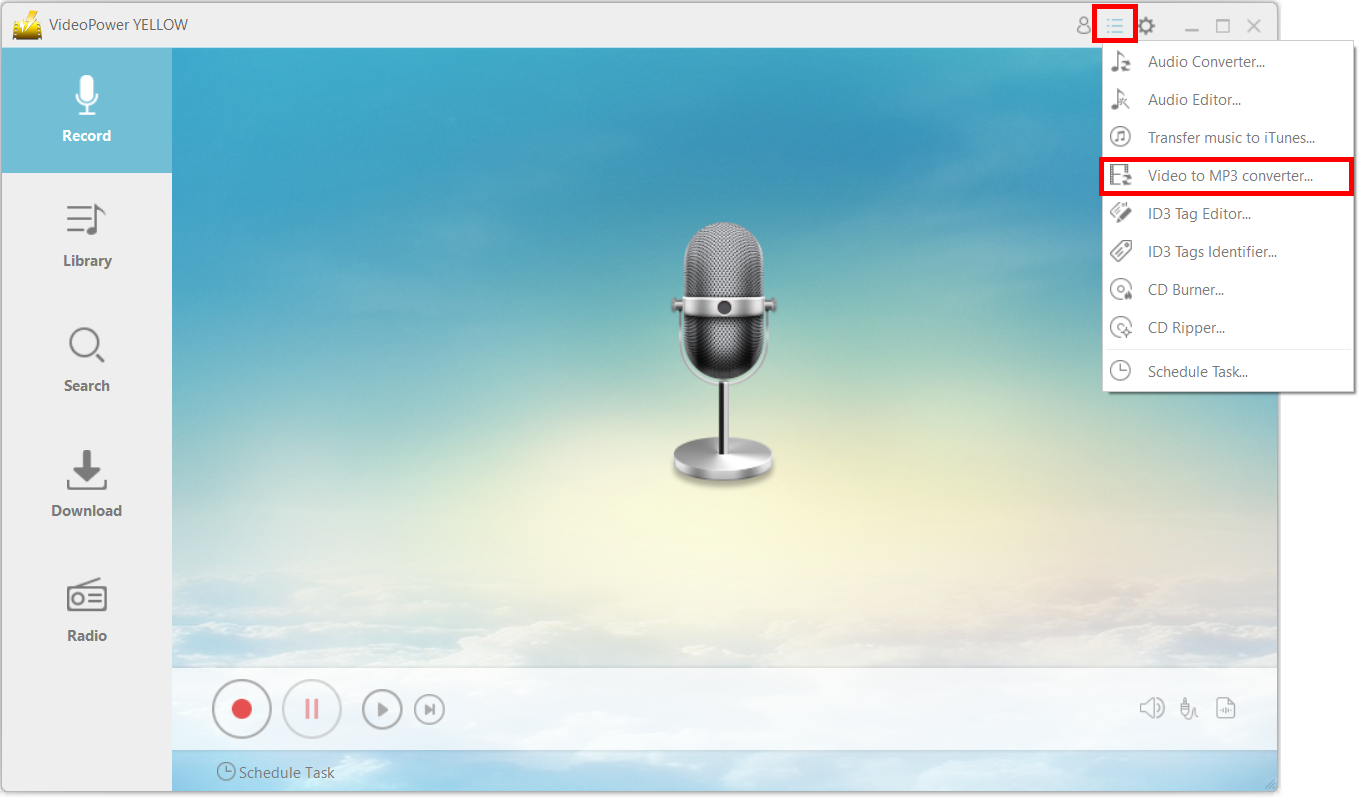 download TubeChop to MP3, VideoPower YELLOW, Video to MP3 Converter.