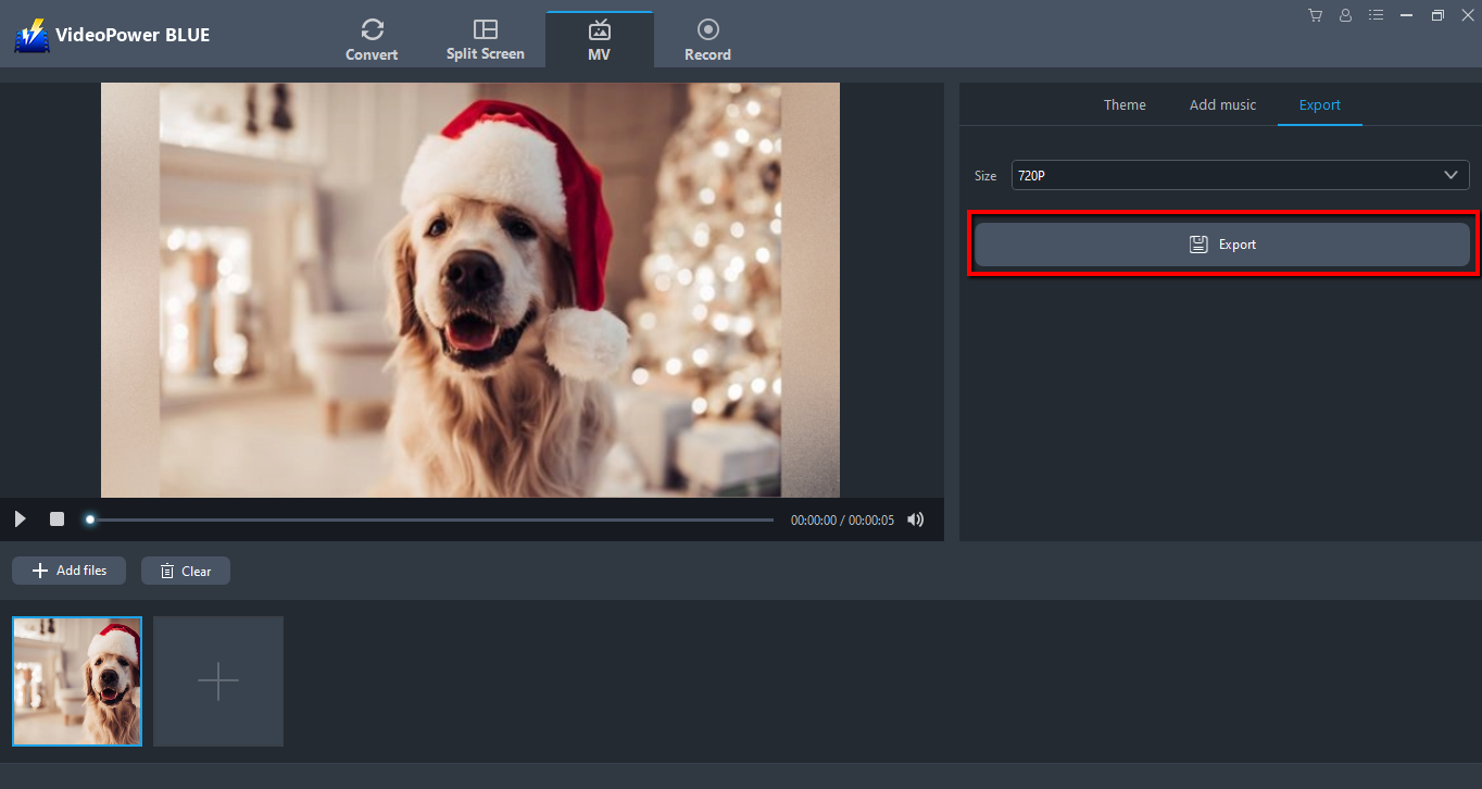 Christmas Video Maker, VideoPower BLUE, Resolution