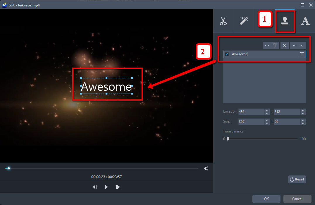 ビデオエディタ,ビデオ映像,ビデオパワーブルービデオエディタプログラム,透かし