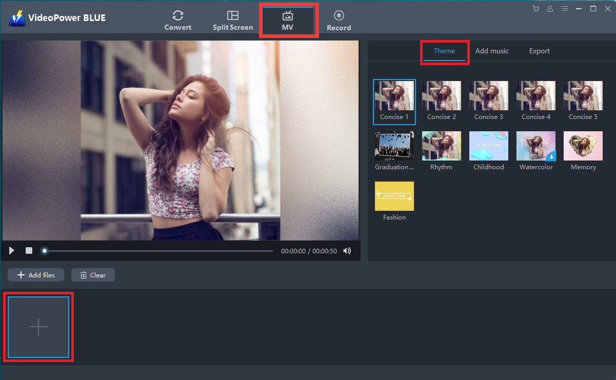 Slideshow Software, VideoPower BLUE, Add Files