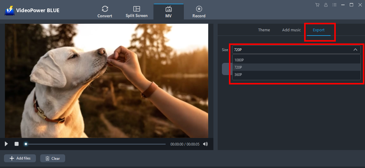Slideshow Software, VideoPower BLUE, Resolution