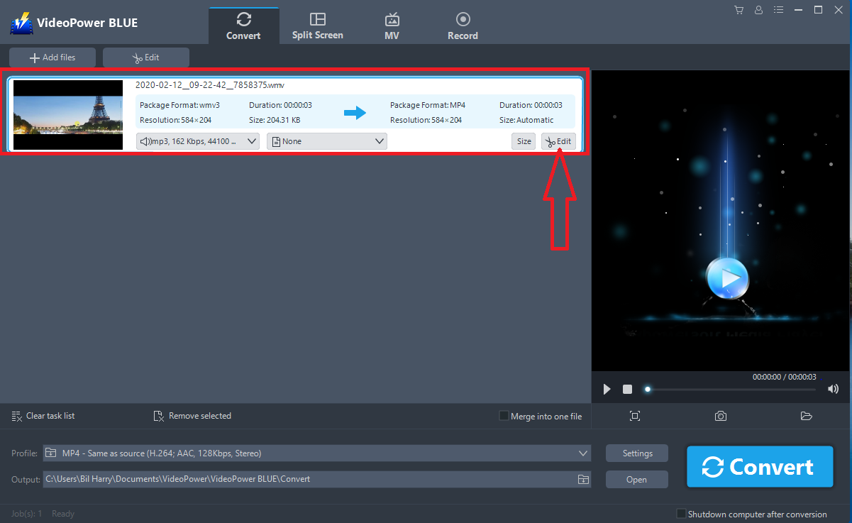 audio/video editor, software to make a video tutorial , VideoPower BLUE, Editor