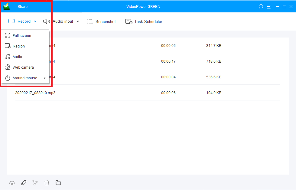 How to record ps4 gameplay In PC, VideoPower GREEN, select record option