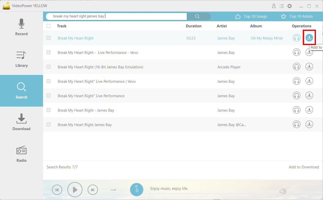 internet music downloader, VideoPower YELLOW