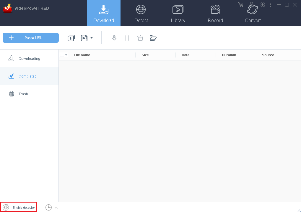 VideoPower RED, Kodi Video Downloader, external detect, enable detector