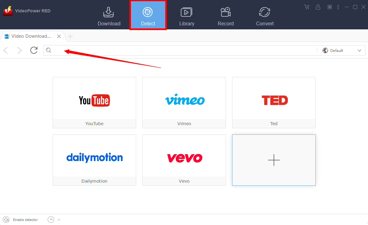 download videos from websites, software to download videos from websites, how to download videos from websites that don’t allow, VideoPower RED, Detect