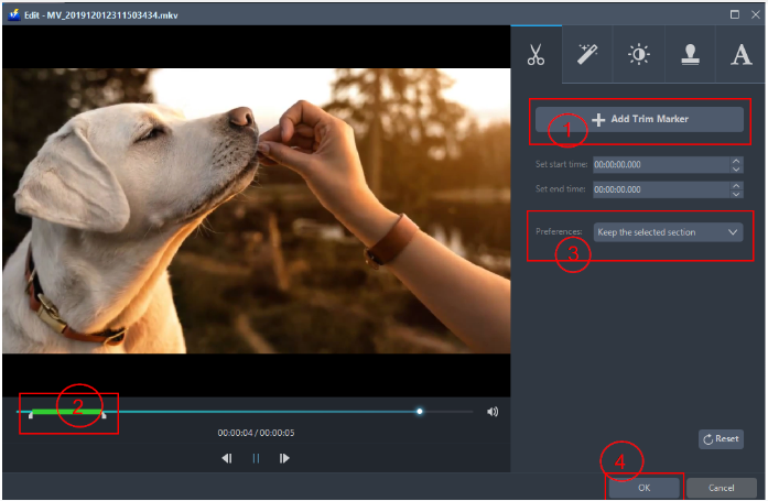 ITunesにMKVを変換, ビデオパワーブルー, ファイルを編集