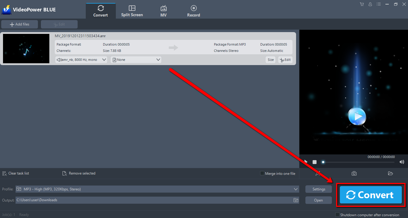 Best Audio Converter Software, VideoPower BLUE, convert