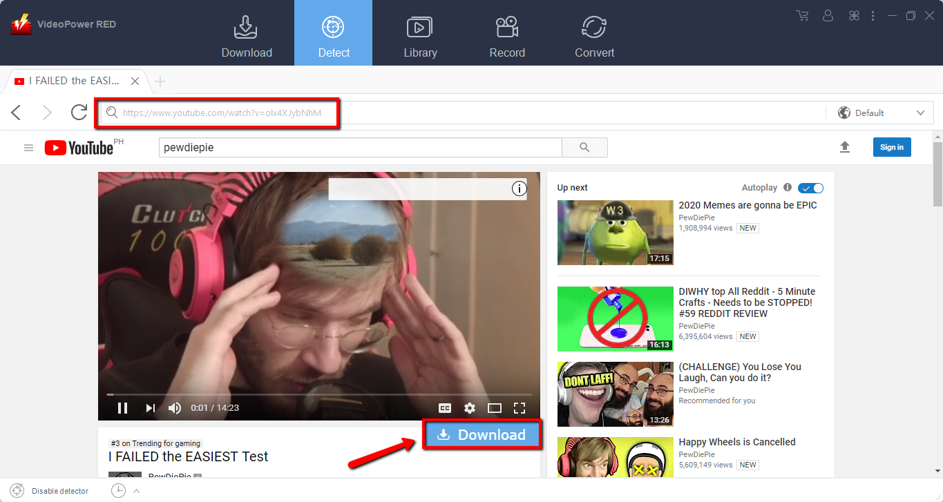 3d video downloader, video downloader, VideoPower RED, embedded browser