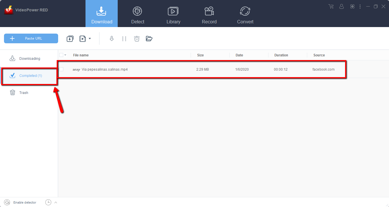 download Facebook video, video downloader, VideoPower RED, saved video