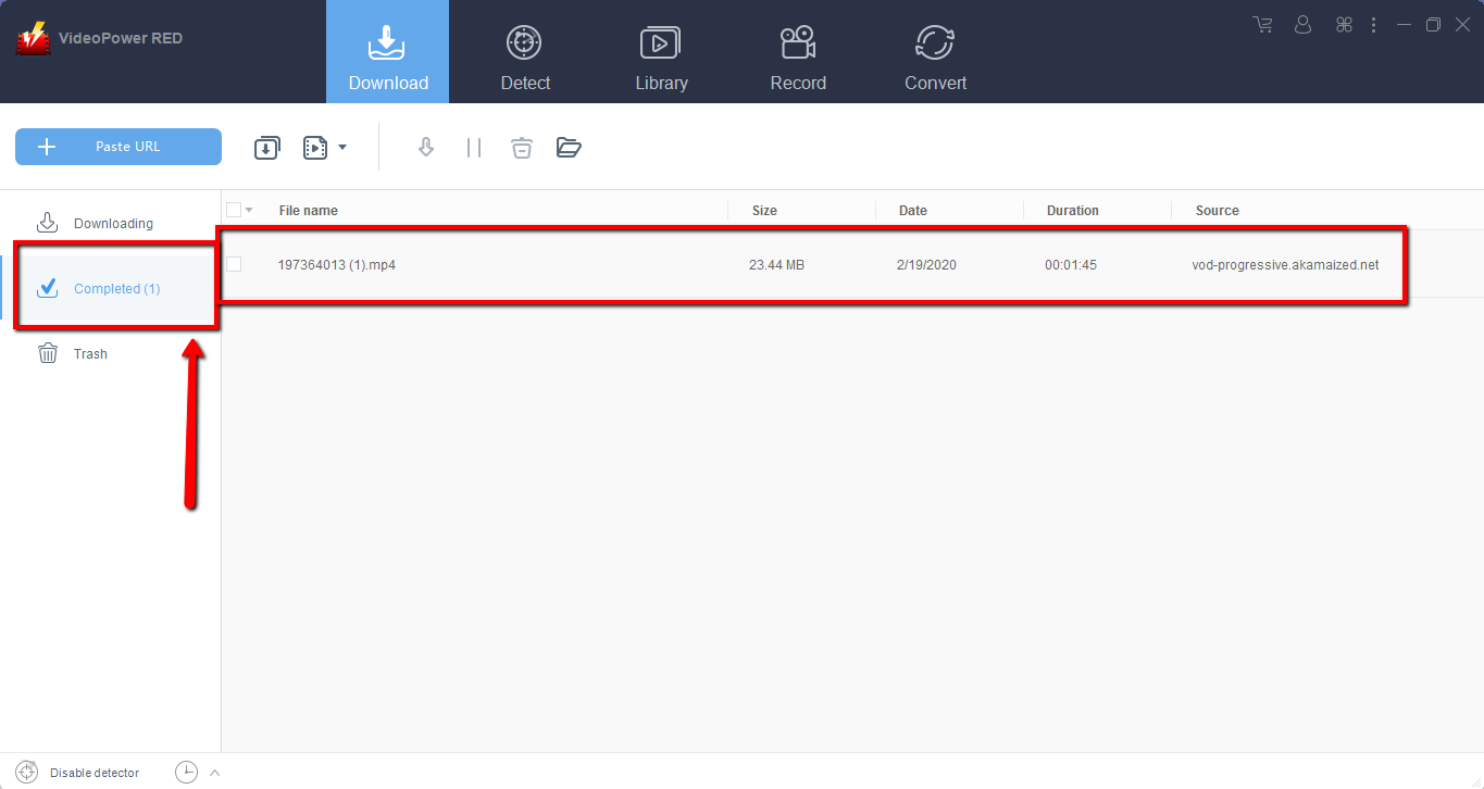  ビデオを自動的にダウンロード, ビデオダウンローダー, ビデオパワーレッド, 保存されたビデオ