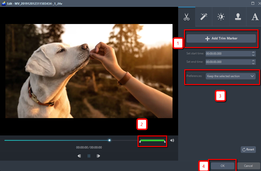 Best Video Converter Software, VideoPower BLUE, add trim