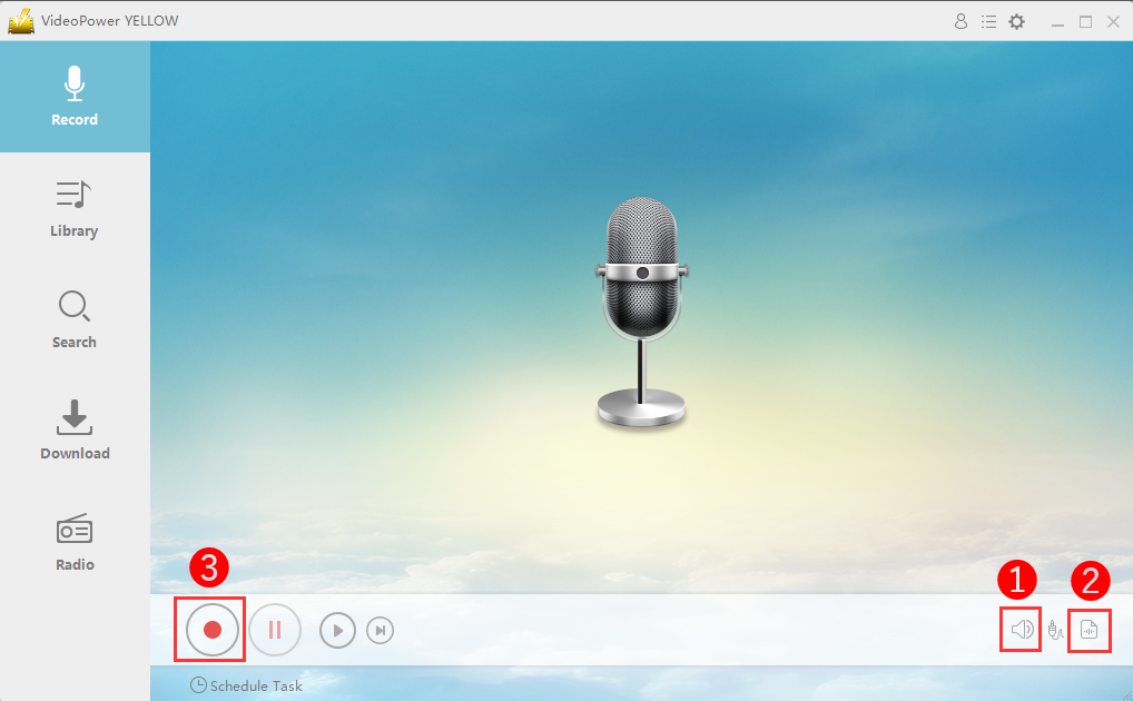ビデオパワーイエローマニュアル、レコッドオーディオ