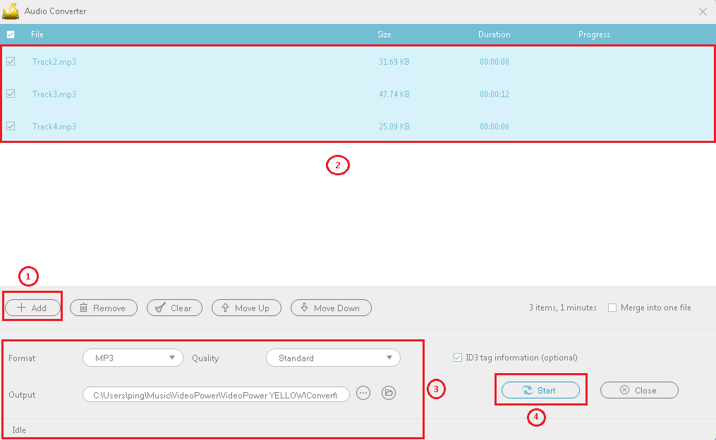 ビデオパワーイエローマニュアル、オーディオコンバータ