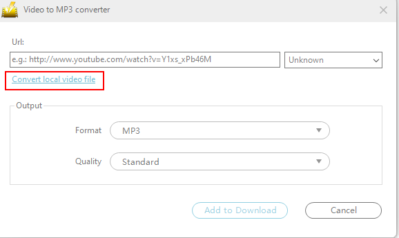 ビデオパワーイエローマニュアル、mp3にローカルビデオを変換