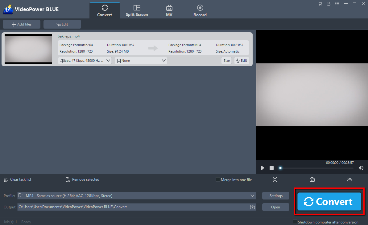 How to Convert Video to SWF, VideoPower BLUE, convert