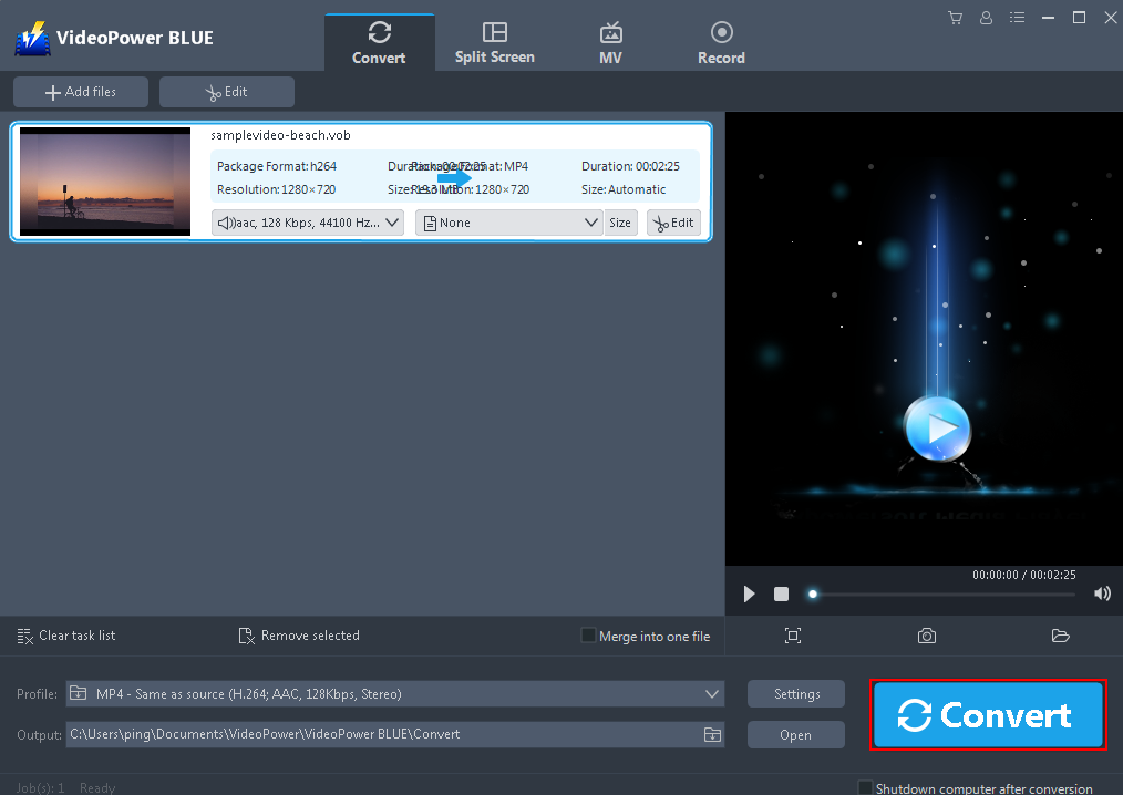 Best Video Converter Software, VideoPower BLUE, Mkv to Mp3 converter, convert