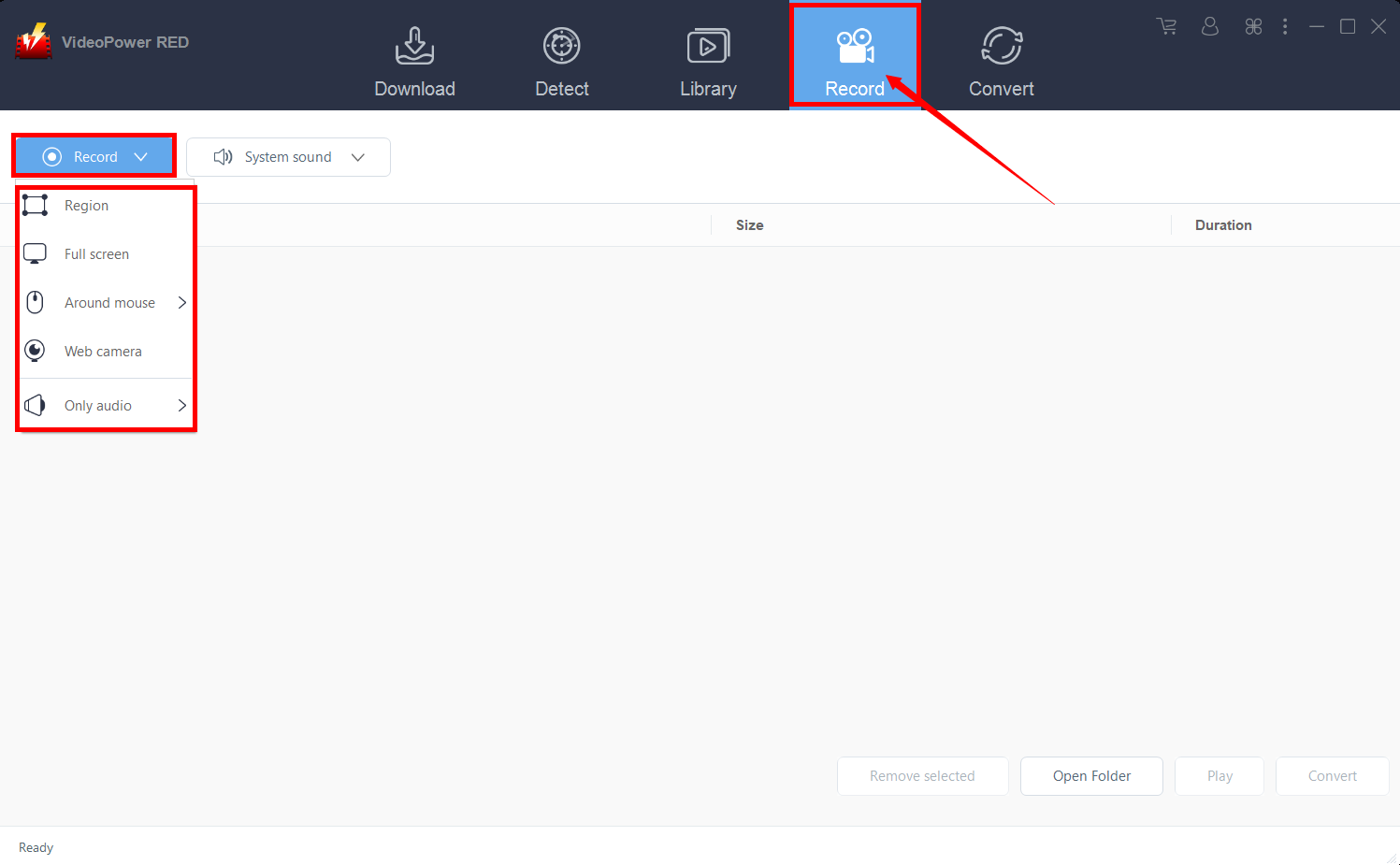 YouTube downloader, VideoPower RED, record video