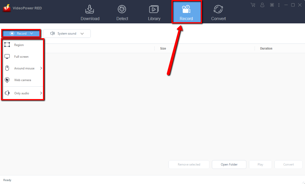 YouTube Video downloader For Samsung, video downloader, VideoPower RED, record video